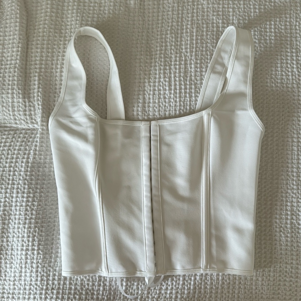 SHEIN WHITE CORSET TOP